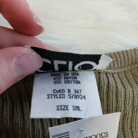 VINTAGE CLIO Gold Brown Light Knit Cardigan Sz Sm - Picture 4 of 9